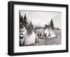 Native American Teepee Camp, Montana, C.1900 (B/W Photo)-American Photographer-Framed Giclee Print