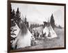 Native American Teepee Camp, Montana, C.1900 (B/W Photo)-American Photographer-Framed Giclee Print