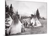 Native American Teepee Camp, Montana, C.1900 (B/W Photo)-American Photographer-Mounted Giclee Print