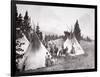 Native American Teepee Camp, Montana, C.1900 (B/W Photo)-American Photographer-Framed Giclee Print