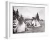 Native American Teepee Camp, Montana, C.1900 (B/W Photo)-American Photographer-Framed Giclee Print