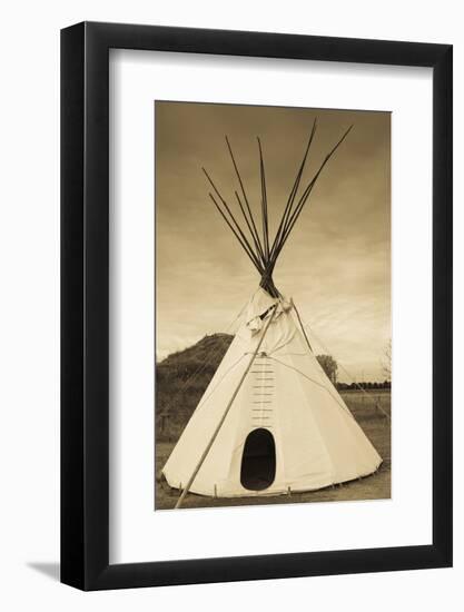 Native American Teepee, Grand Island, Nebraska, USA-Walter Bibikow-Framed Photographic Print