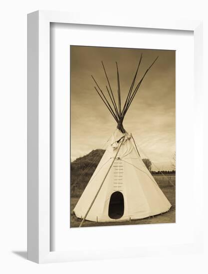 Native American Teepee, Grand Island, Nebraska, USA-Walter Bibikow-Framed Photographic Print