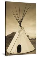 Native American Teepee, Grand Island, Nebraska, USA-Walter Bibikow-Stretched Canvas