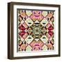 Native American Traditional Decorative Tribal Pattern Design Background-kgtoh-Framed Art Print