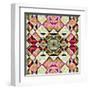 Native American Traditional Decorative Tribal Pattern Design Background-kgtoh-Framed Art Print