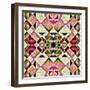 Native American Traditional Decorative Tribal Pattern Design Background-kgtoh-Framed Art Print