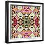 Native American Traditional Decorative Tribal Pattern Design Background-kgtoh-Framed Art Print