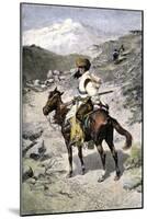 Native American Trapper in the Rocky Mountains of the Northwest-null-Mounted Giclee Print
