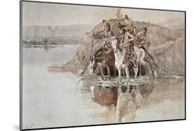 Native American War Party-Charles Marion Russell-Mounted Giclee Print