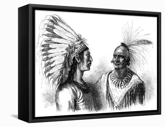 Native American Warriors, C1880-null-Framed Stretched Canvas