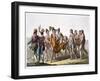 Native American widows approach their chief for permission to remarry, c1820-1839-Gallo Gallina-Framed Giclee Print