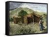 Native American Woman Approaching Hut Where Mass Is Celebrated Near Pachuca, Mexico, 1800s-null-Framed Stretched Canvas