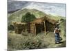 Native American Woman Approaching Hut Where Mass Is Celebrated Near Pachuca, Mexico, 1800s-null-Mounted Giclee Print