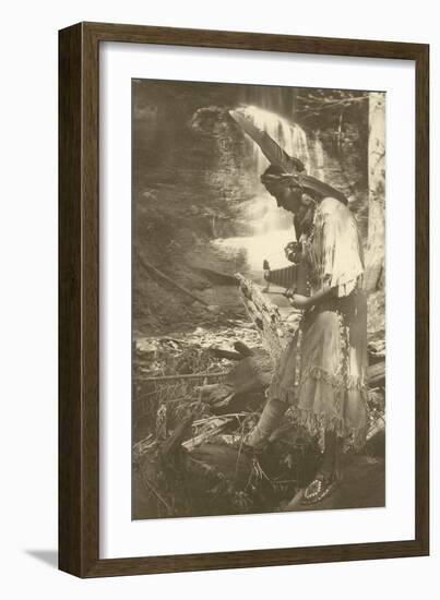 Native American Woman with Camera-null-Framed Art Print