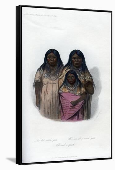 Native American Women and Child, 1848-Harris-Framed Stretched Canvas