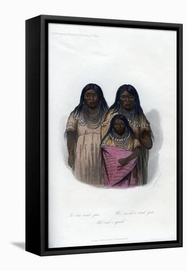 Native American Women and Child, 1848-Harris-Framed Stretched Canvas