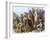 Native Americans Aboard Ship to Trade Their Furs to Europeans-null-Framed Giclee Print