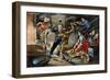 Native Americans Attacking a Colonial Family on the Frontier-null-Framed Giclee Print