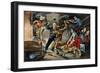 Native Americans Attacking a Colonial Family on the Frontier-null-Framed Giclee Print