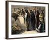 Native Americans Bartering Their Furs for Goods at a Trading-Post, c.1800-null-Framed Giclee Print