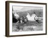 Native Americans Dance amongst Teepees-Philip Gendreau-Framed Photographic Print