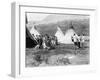 Native Americans Dance amongst Teepees-Philip Gendreau-Framed Photographic Print