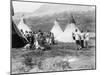 Native Americans Dance amongst Teepees-Philip Gendreau-Mounted Photographic Print