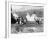 Native Americans Dance amongst Teepees-Philip Gendreau-Framed Photographic Print