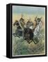 Native Americans Hunting Buffalo-Oswald Levens-Framed Stretched Canvas