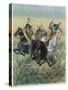 Native Americans Hunting Buffalo-Oswald Levens-Stretched Canvas
