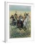 Native Americans Hunting Buffalo-Oswald Levens-Framed Art Print