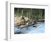 Native Americans in a Dugout Canoe on the Columbia River-null-Framed Giclee Print