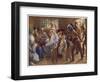 Native Americans Interrupt a Puritan Church Service-null-Framed Art Print