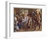 Native Americans Interrupt a Puritan Church Service-null-Framed Art Print