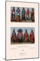 Native Americans of Mississippi and Colorado-Racinet-Mounted Art Print