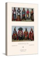 Native Americans of Mississippi and Colorado-Racinet-Stretched Canvas