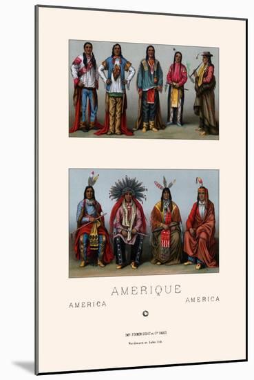 Native Americans of Mississippi and Colorado-Racinet-Mounted Art Print