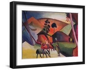 Native Americans on Horses, 1911-Auguste Macke-Framed Giclee Print