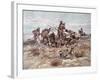 Native Americans Plains People Moving Camp, 1897-Charles Marion Russell-Framed Premium Giclee Print