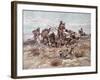 Native Americans Plains People Moving Camp, 1897-Charles Marion Russell-Framed Premium Giclee Print