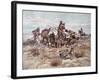 Native Americans Plains People Moving Camp, 1897-Charles Marion Russell-Framed Premium Giclee Print