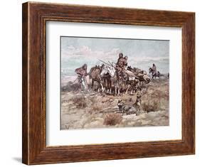 Native Americans Plains People Moving Camp, 1897-Charles Marion Russell-Framed Giclee Print