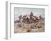 Native Americans Plains People Moving Camp, 1897-Charles Marion Russell-Framed Giclee Print