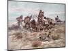 Native Americans Plains People Moving Camp, 1897-Charles Marion Russell-Mounted Giclee Print