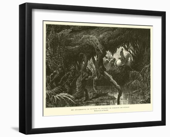 Native Americans Shadowing a British Column-null-Framed Giclee Print