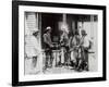 Native Americans Talking to American Military Personnel-Science Source-Framed Giclee Print