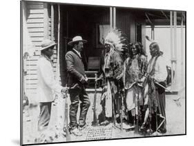 Native Americans Talking to American Military Personnel-Science Source-Mounted Giclee Print