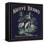 Native Brand - California - Citrus Crate Label-Lantern Press-Framed Stretched Canvas