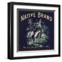 Native Brand - California - Citrus Crate Label-Lantern Press-Framed Art Print